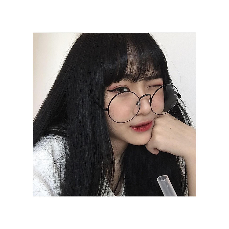 Kính gọng Mắt tròn Kim loại siêu CUTE