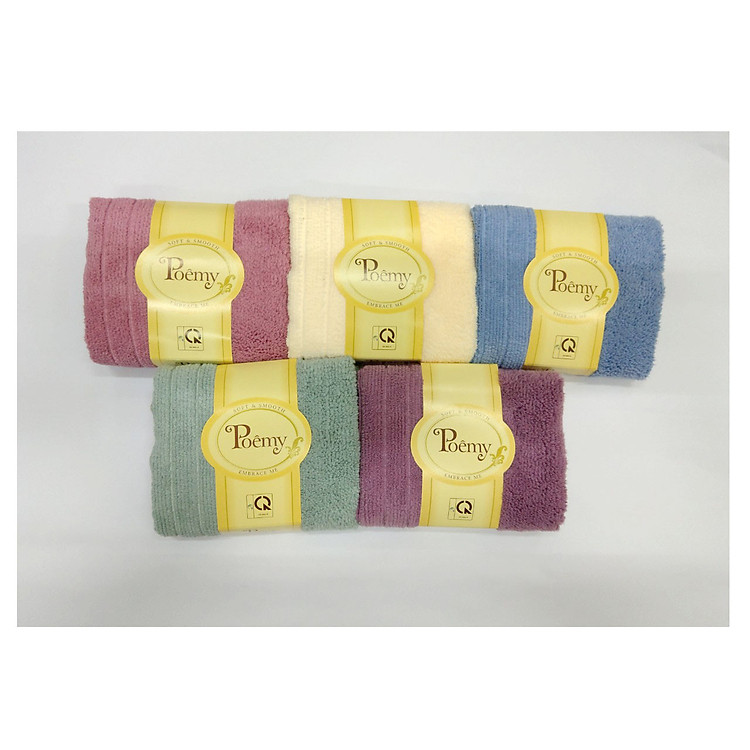 COMBO 5 KHĂN MẶT NGƯỜI LỚN POEMY kt 29X45CM (MẦU NHƯ ẢNH)