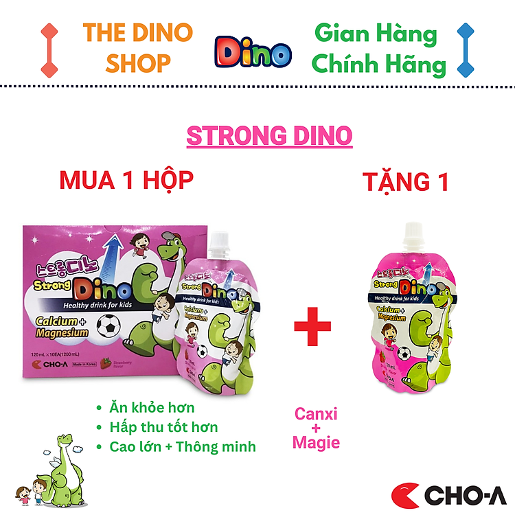 Tìm mua tại Avakids:Nước Uống Dinh Dưỡng Vị Dâu Strong Dino, tràn ngập Khuyến mãi, Ưu đãi