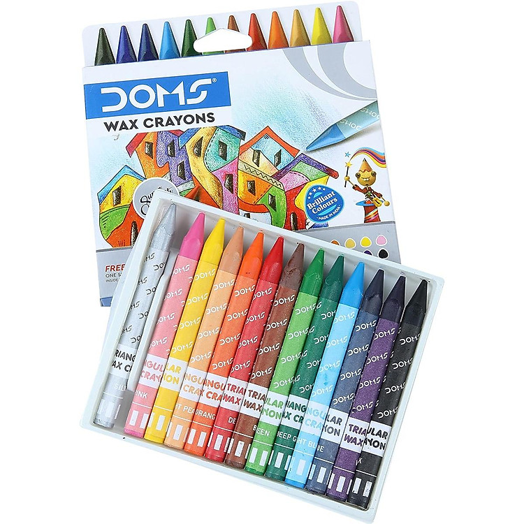 Bút Sáp Màu Triangle Extra Long DOMS 8100 (12 chiếc) - Ảnh 3