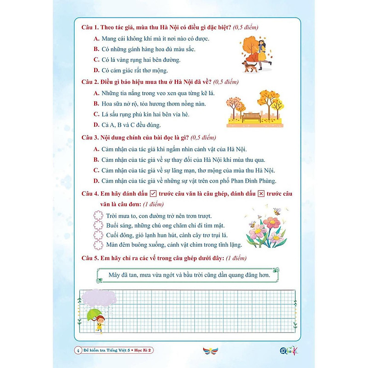 Đề kiểm tra TIẾNG VIỆT 5 Học kì 2 - Ảnh 4