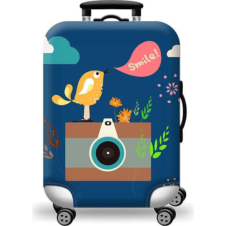 Túi bọc bảo vệ vali -Áo vỏ bọc vali - Chim và máy ảnh