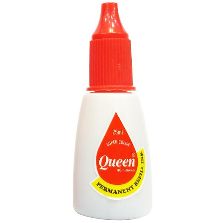 Mực Lông Dầu 25ml Queen RFI-02 (Mực đỏ)
