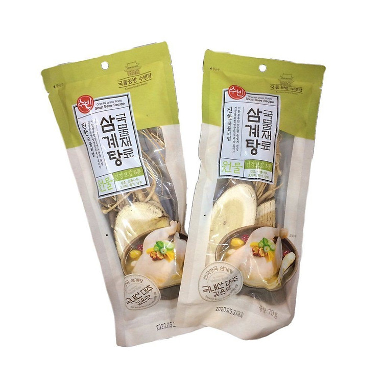 Combo 2 Gói Nguyên Liệu Gia Vị Sâm Hầm Gà Hàn Quốc ( 70g/ Gói )