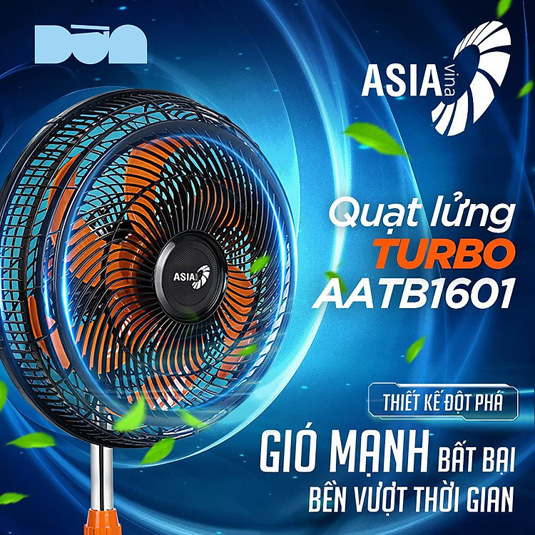 (ASIA) Quạt lửng Asia TURBO 6 cánh 80w - bán công nghiệp - Hàng chính hãng