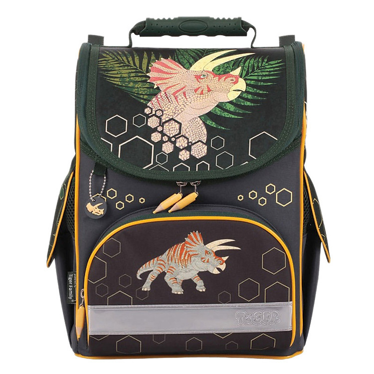Cặp Học Sinh Siêu Nhẹ Chống Gù Lưng Và Lệch Vai Tiger Family 1728B Hình Khủng Long (Trên 6 Tuổi)