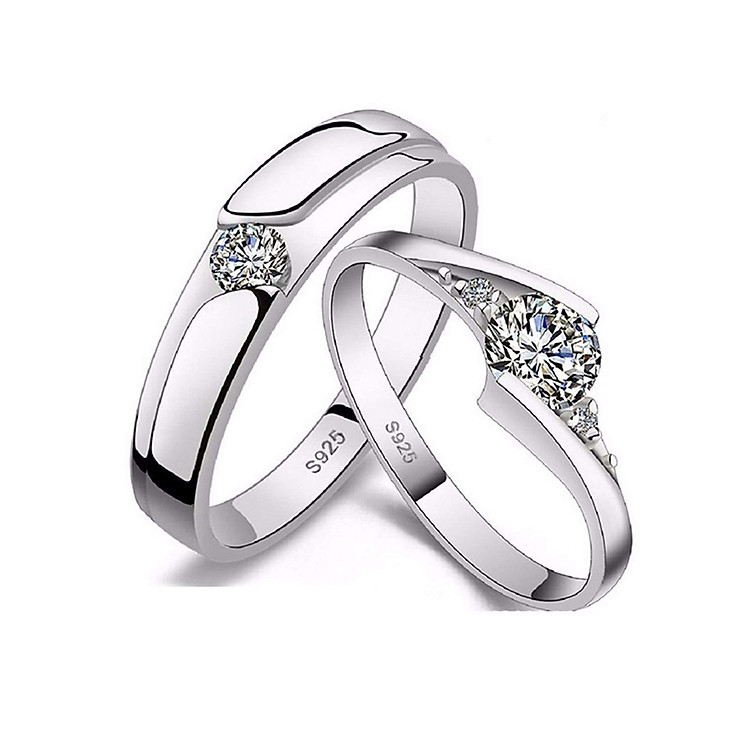 Nhẫn đôi bạc 925 cao cấp