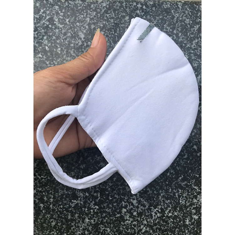 Combo 7 Khẩu trang Chống nắng và Bụi đến 99% màu trắng may 4 lớp thấm hút mồ hôi tốt và chống tia UV mùa hè sử dụng nhiều lần KTN101