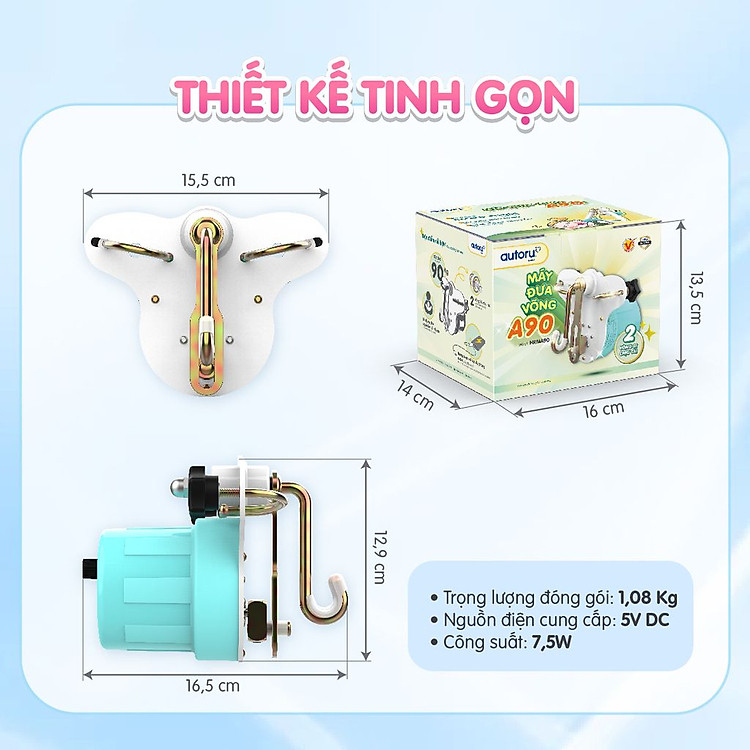 Tham Khảo tại ConCung: MÁY ĐƯA VÕNG AUTORU - A90 , nhận ngay nhiều Ưu đãi