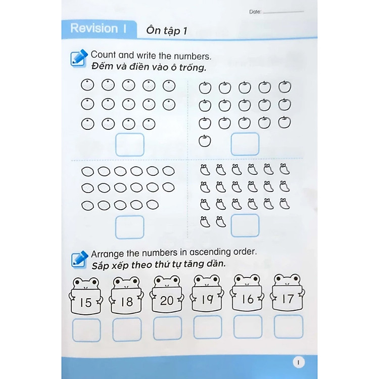 Toán Song Ngữ Tiền Tiểu Học - Sách Luyện Tập 5 - Ảnh 3