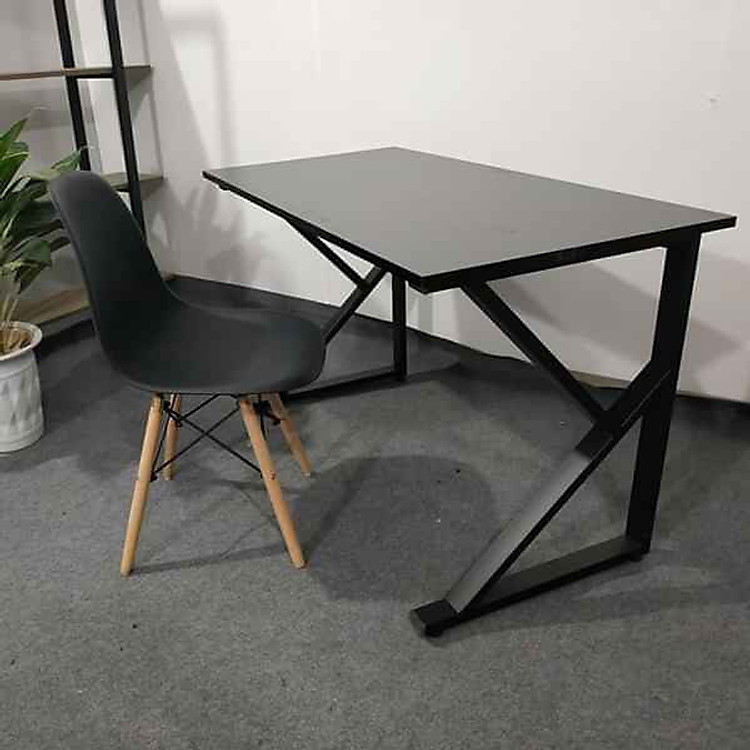 Bàn làm việc chân sắt chữ K mặt gỗ CN