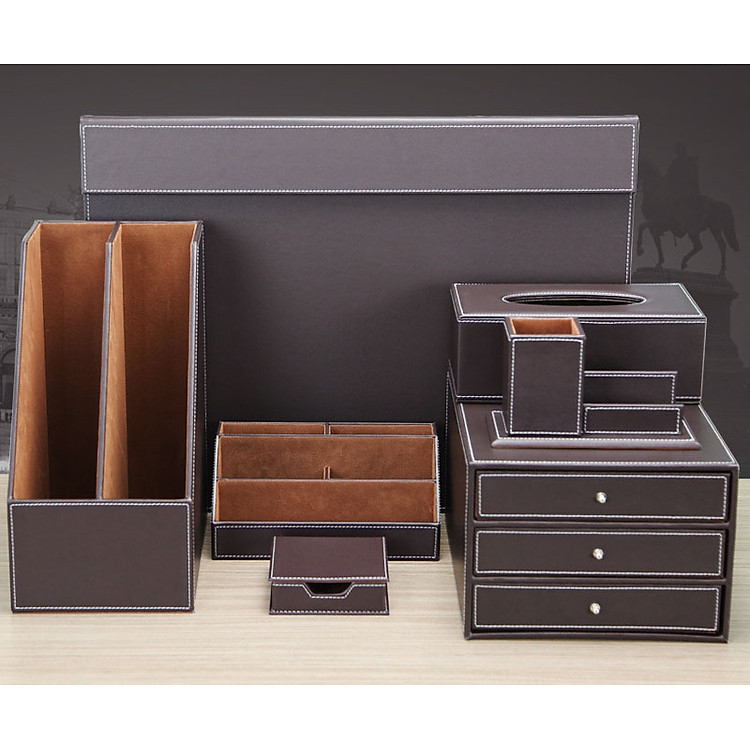 Hộc đựng tài liệu (Bộ 7 sản phẩm văn phòng bằng da)