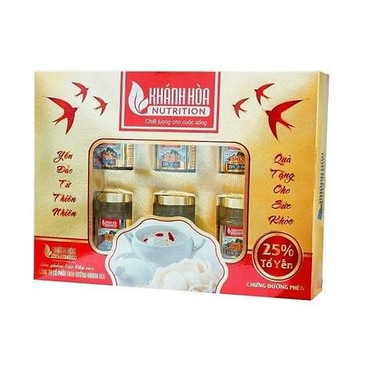 Yến Sào Khánh Hòa (Nutrition) 25% Yến Hộp 6 LọKha
