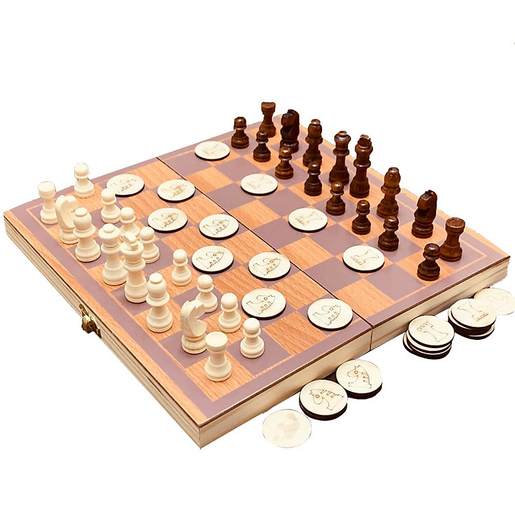 Bàn Cờ Vua 2 Trong 1 Bằng Gỗ Chính hãng Ưu đãi