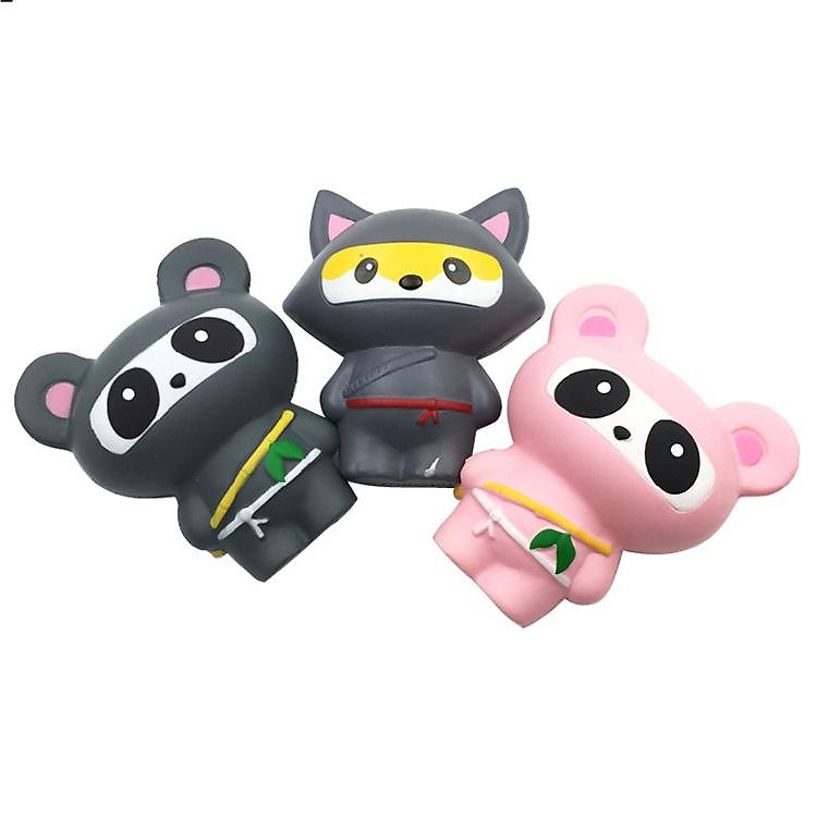Squishy Lớn JUMBO Hình gấu trúc ninja Đồ Chơi Xốp Giảm Stress Hình mềm mịn dễ Thương đàn hồi Cho Bé