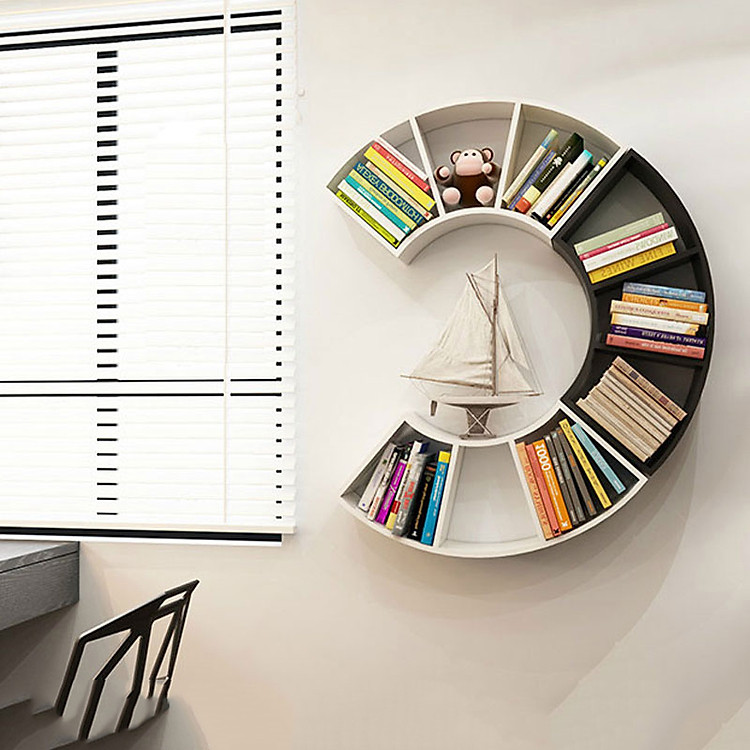 Kệ gỗ treo tường hình quạt