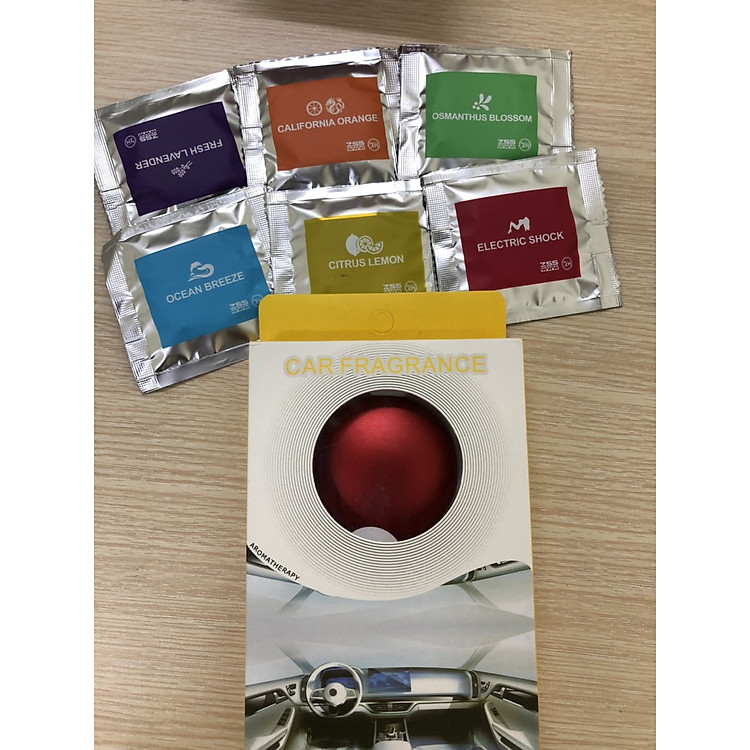 Bộ khuếch tán nước hoa khô dùng cho ô tô Car Fragrance kèm 6 mùi nước hoa