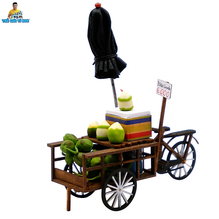 Mô Hình Xe Hàng Rong Gỗ Nhỏ Chính hãng Tiết kiệm - Hình ảnh 2