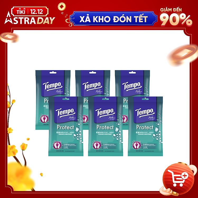 Mua Khăn giấy ướt Tempo Protect (10 tờ) Đảm bảo Giá rẻ - Hình ảnh 3