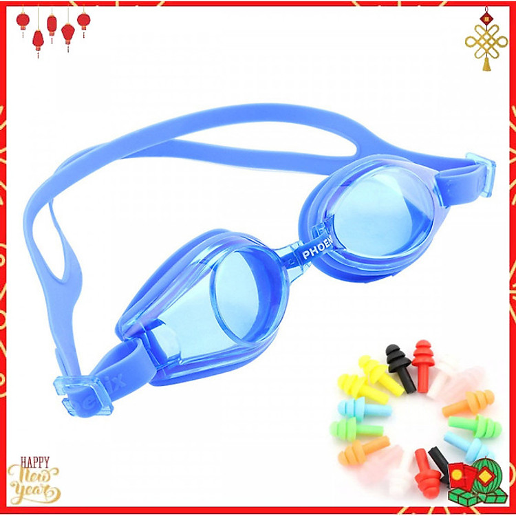 Kính bơi YESURE Phoenix 203 màu xanh Kèm Bịt Tai Silicon ( Giao màu ngẫu nhiên )