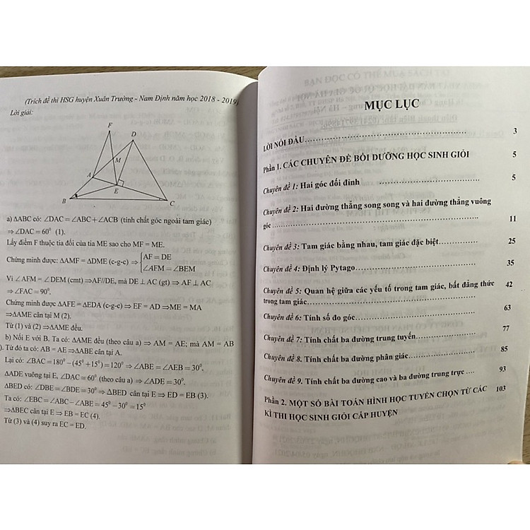 Tuyển chọn các chuyên đề bồi dưỡng học sinh giỏi môn Toán 7 hình học - Ảnh 3