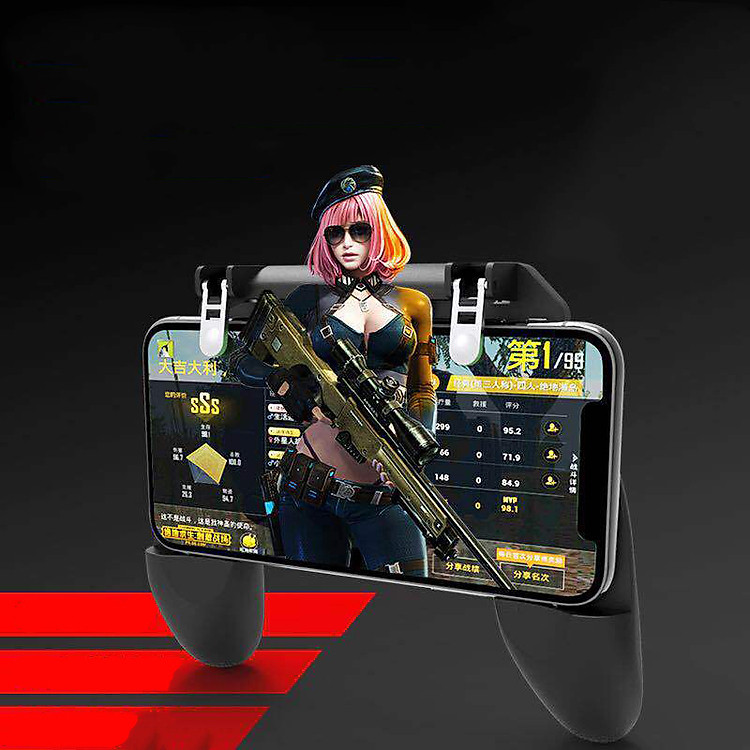 Tay Cầm Game Nút Chơi Game W10 Có Nút Bắn Cho Điện Thoại Pubg, Ros, Free Fire Controller