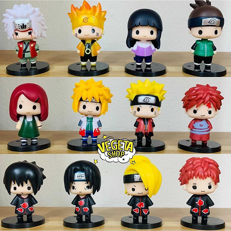 Mô hình Naruto - Naruto Lục đạo Minato Sasuke Itachi Gaara Hinata Jiraiya Sasori Shikamaru Kushina Deidara - Cao 7~8cm