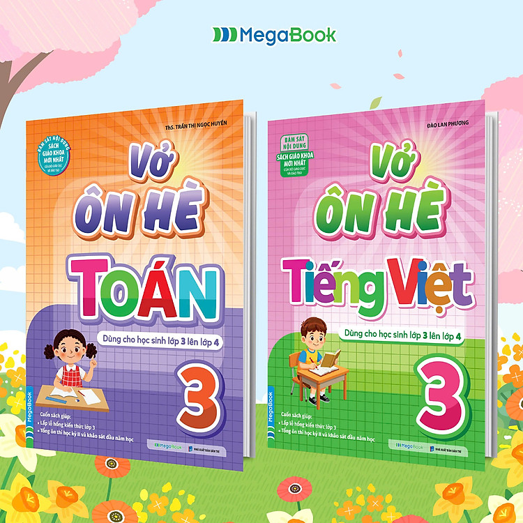 Combo Vở Ôn Hè Toán Và Tiếng Việt Lớp 3 - Dành Cho Học Sinh Lớp 3 Lên Lớp 4 (Theo Chương Trình SGK Mới Nhất)