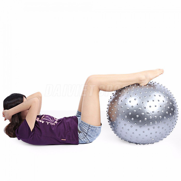 Bóng tập yoga gai màu xám - tặng kèm bơm