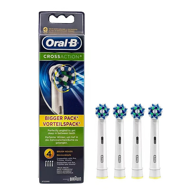 Hộp 4 đầu bàn chải Oral-B Cross Action chính hãng