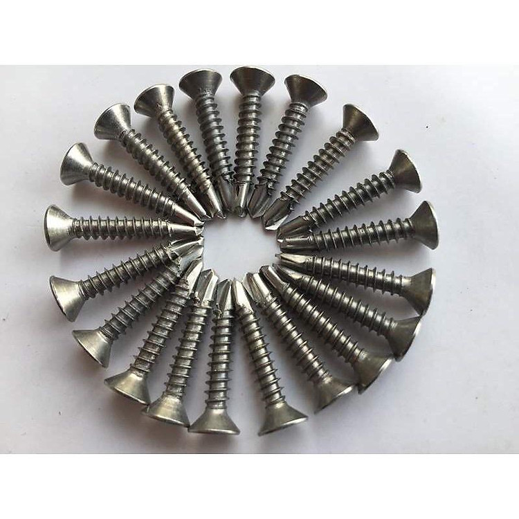 300g Vít inox tự khoan đầu bằng phi 4 các độ dài 1,3cm- 5cm