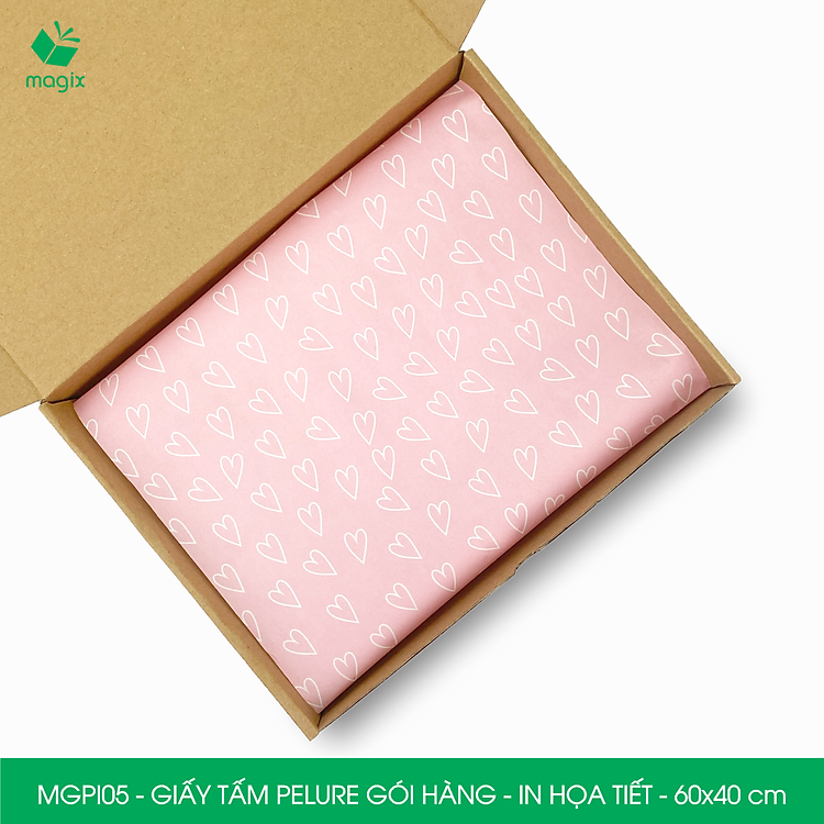 Giấy Pelure gói hàng in họa tiết (50 tấm, 60x40 cm) - Ảnh 3