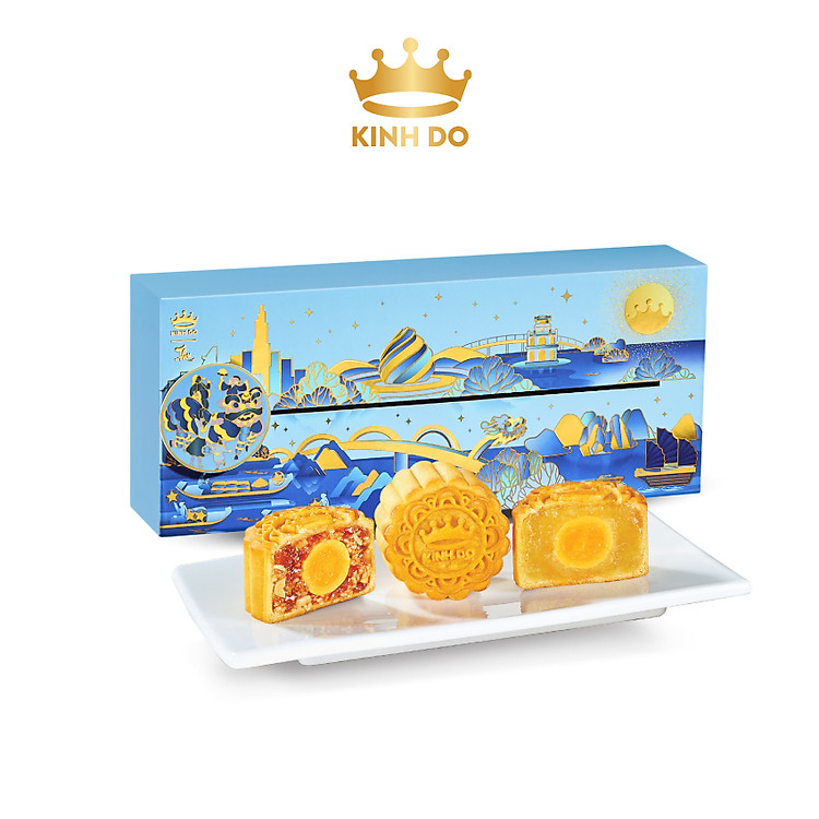 Hộp bánh trung thu Kinh Đô - Bánh trung thu Mini 3 bánh