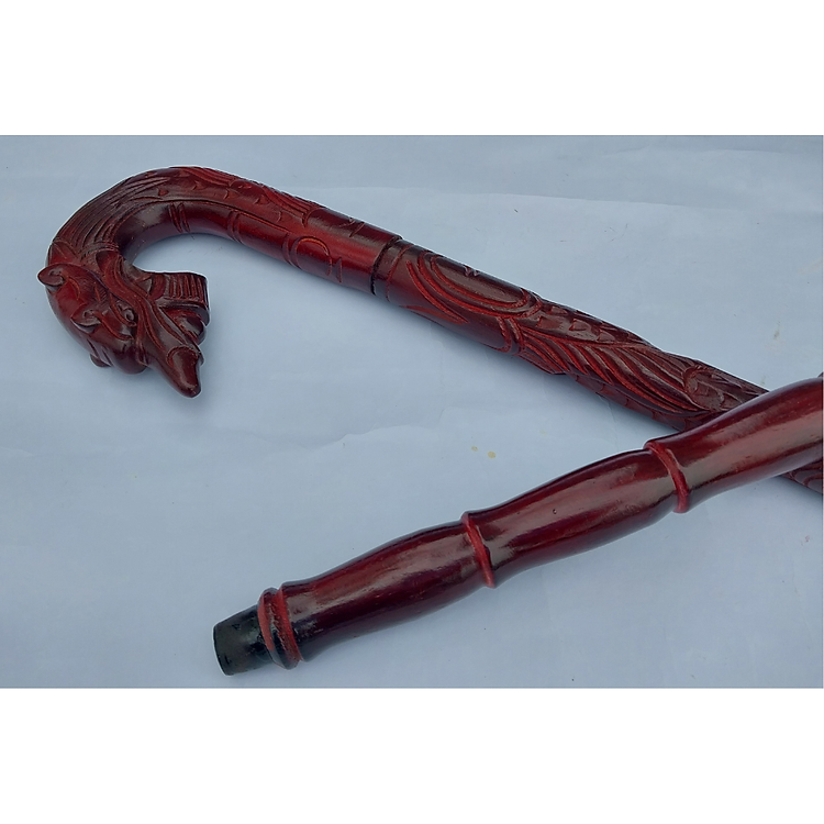 Gậy chống người già 90CM gỗ hương Tiết kiệm - Hình ảnh 5