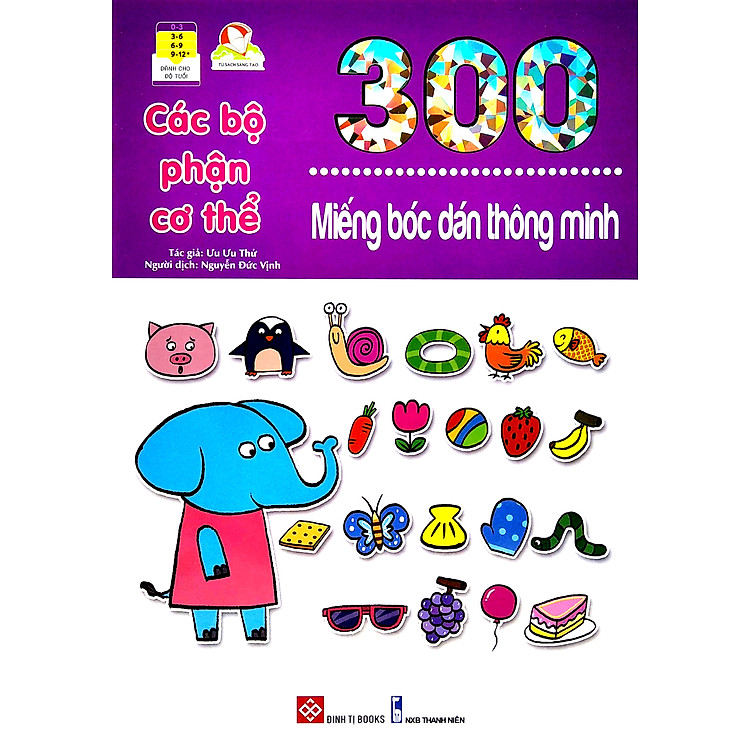 Bộ Sách 300 Miếng Bóc Dán Thông Minh - 3+ Tuổi