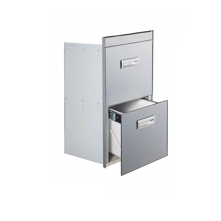 Thùng gạo mặt gương 2 ngăn 20 kg BG07.300