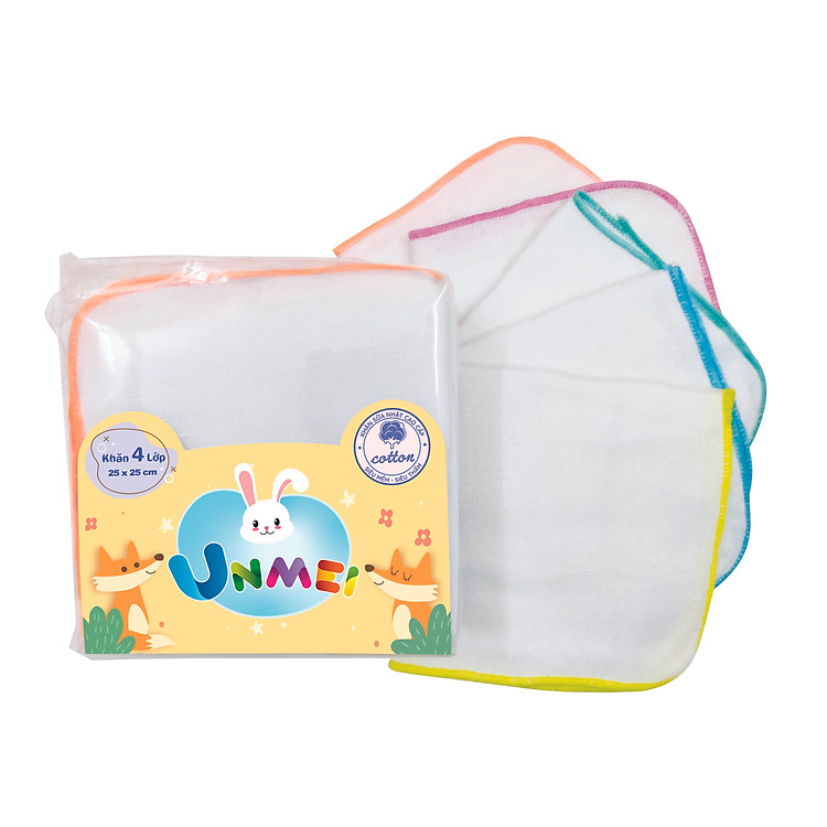 Chọn mua tại Shopee: Khăn sữa Cotton 4 lớp Unmei cho trẻ mua giá tốt nhất tại Shop Mall