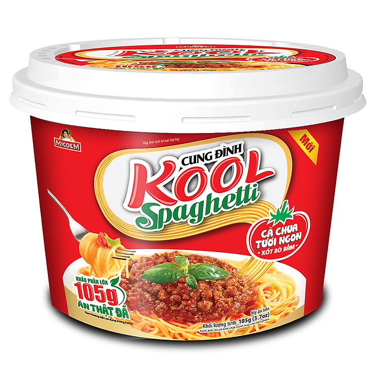Tô Mì Khoai Tây Cung Đình Kool Sốt Spaghetti Hương Vị Thịt Bò Bằm Và Cà Chua