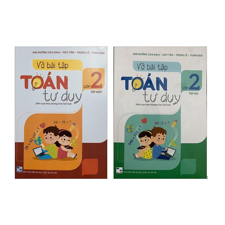 Combo Vở bài tập Toán tư duy lớp 2 (Tập 1+Tập 2)