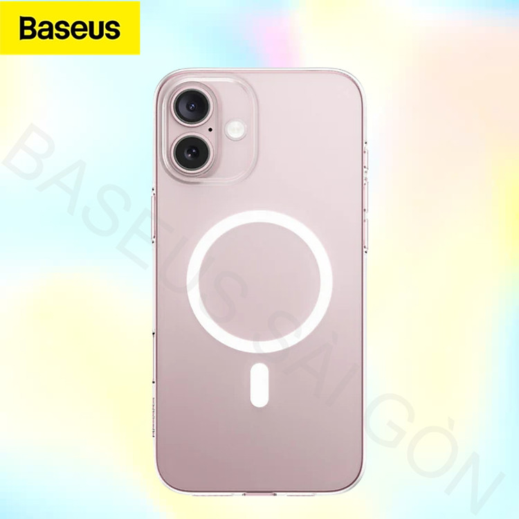 Ốp lưng Baseus Crystal Series Magnetic cho i-Phone 16 Series trong cứng siêu mỏng từ tính - Hàng Chính Hãng