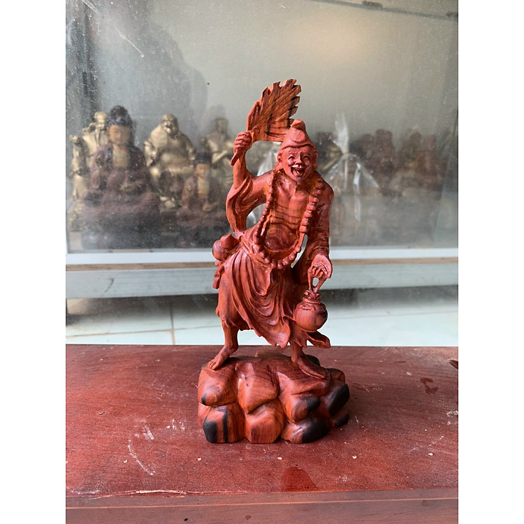 Tượng Ông Tế Công Gỗ Bách Trắc (20x10x6.5cm) - Ảnh 2