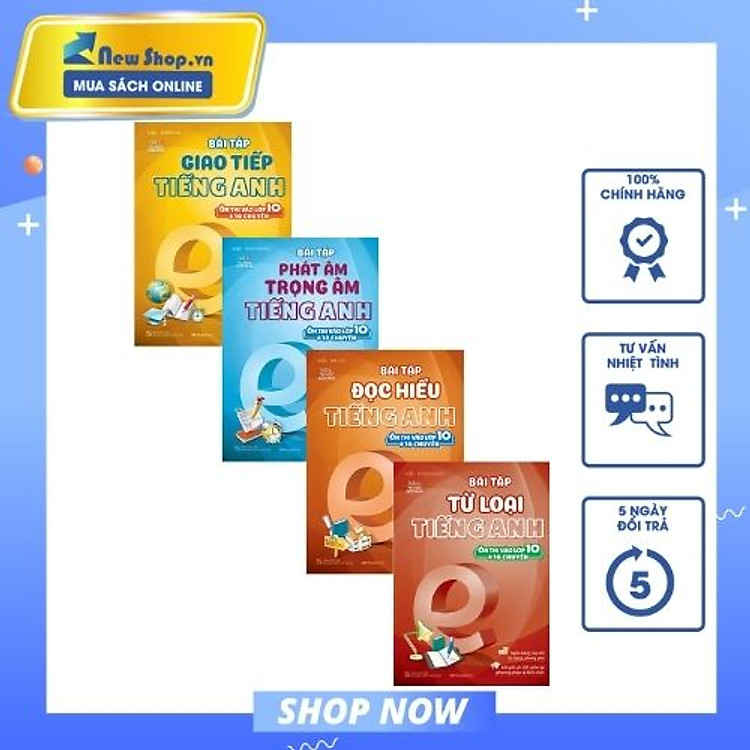 Combo Bài Tập Tiếng Anh Ôn Thi Vào 10 Và 10 Chuyên - Bộ 2 (4 Cuốn) - MEGA