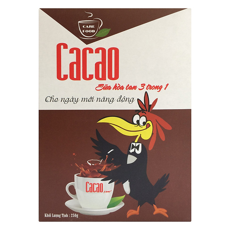 Cacao Sữa Hòa Tan 3 Trong 1 Care Food Việt Nam (250g)