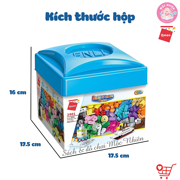 Hộp xếp hình 460 chi tiết Qman Chính hãng Ưu đãi - Hình ảnh 4