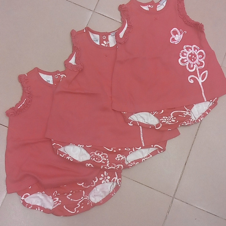 Combo Set 3 Bory Carter bộ đồ bé gái 3 - 6 - 9 tháng