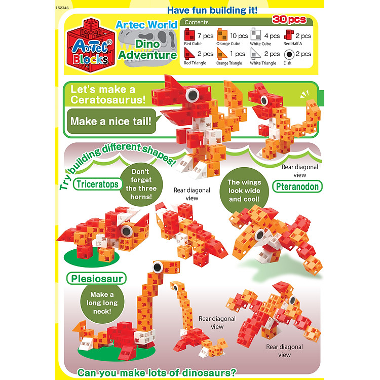 Bộ đồ chơi lắp ghép Artec Khủng long Chính hãng Ưu đãi - Hình ảnh 2