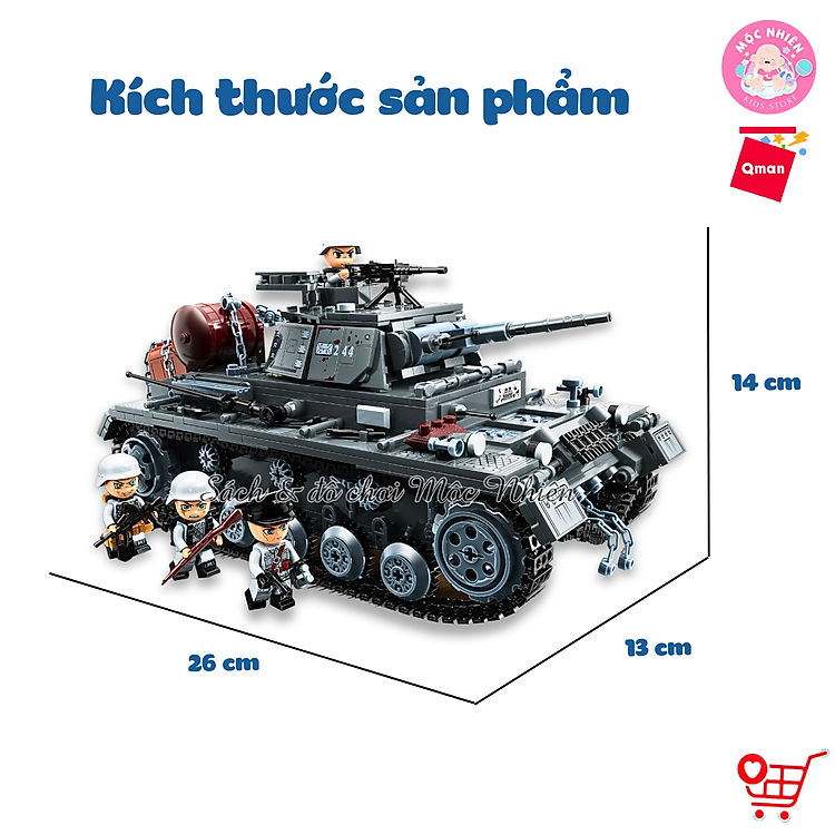 Mua Đồ chơi xếp hình Qman 21028 - 1058 mảnh Chính hãng Tiết kiệm - Hình ảnh 3