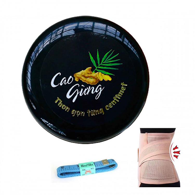 Cao Gừng Tan Mỡ Thiên Nhiên Việt Mẫu Mới (200g) Tặng Đai Nịt Bụng An Nhiên Và Thước Dây