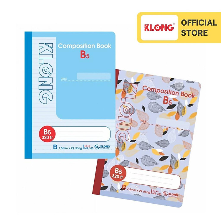 Sổ Kẻ Ngang Composition Book KLONG B5 (320 trang)