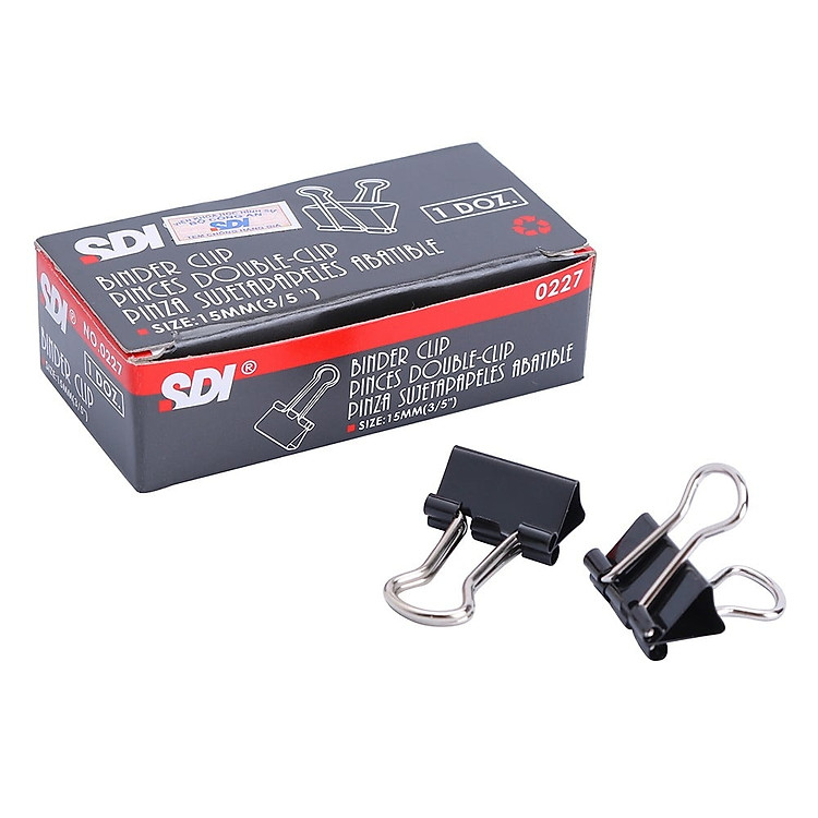 Bộ 2 Kẹp Giấy 15Mm 0227 (12 cái/hộp)
